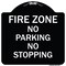 Signmission No Parking No Stopping Heavy-Gauge Aluminum Architectural Sign, 18" x 18", BW-1818-23703 A-DES-BW-1818-23703 - alternate 1